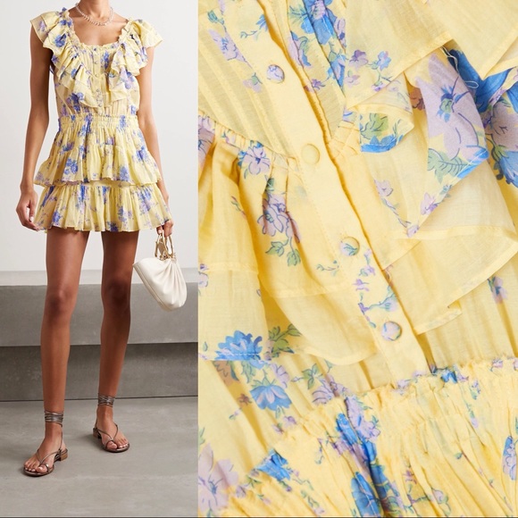 LoveShackFancy Fatima Mini Dress, Sunshine Garden - Picture 7 of 12